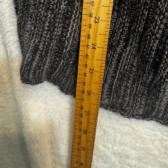 Apt 9 Cardigan Wonens Petite Size Small Grey Heathered Knit Waterfall Open - Picture 7 of 7